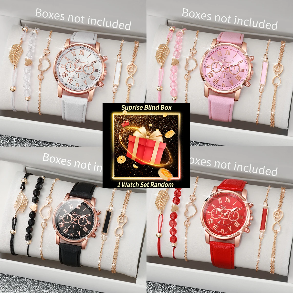 ชุดนาฬิกาผู้หญิงแบบสุ่มในกล่อง - Jewelry For Watches บทวิจารณ์และราคา
